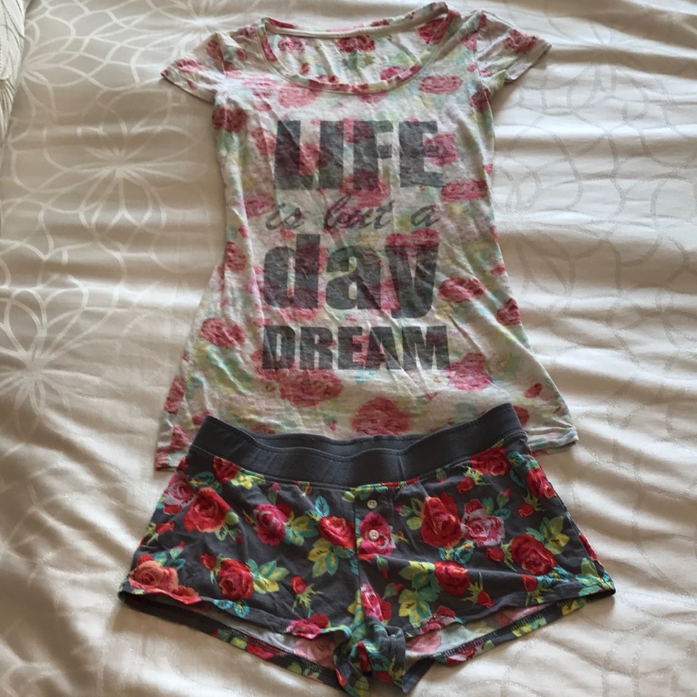 Pajama tee and shorts
